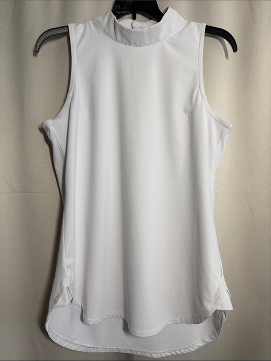 Peter Millar Tops - Peter Millar Women’s Mock Neck Sleeveless Button Back White Golf Top UPF 50+ S